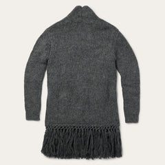Charcoal Fringed Cardigan Grey | Stetson