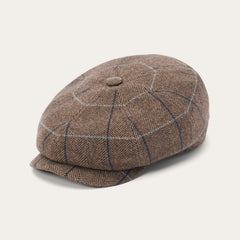 Wool Herringbone Hatteras Cap Camel Herringbone | Stetson