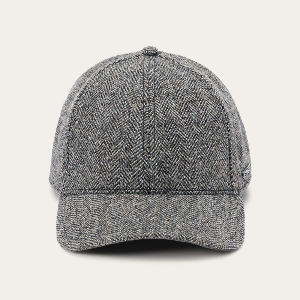 Wool Herringbone Baseball Cap Anthra Melange Herringbone | Stetson