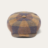 Wool Check Hatteras Cognac/Sand/Blue | Stetson