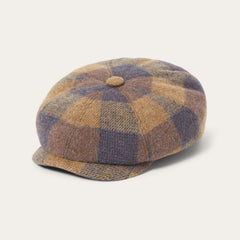 Wool Check Hatteras Cognac/Sand/Blue | Stetson