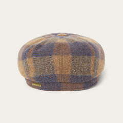 Wool Check Hatteras Cognac/Sand/Blue | Stetson