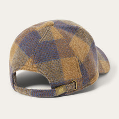 Wool Check Baseball Cap Cognac/Sand/Blue | Stetson