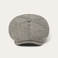 Silk Six-Panel Cap Black/Brown Herringbone | Stetson