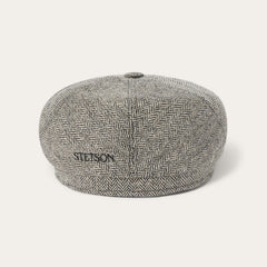 Silk Six-Panel Cap Black/Brown Herringbone | Stetson