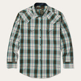 Olive Ombre Plaid Western Shirt Green | Stetson