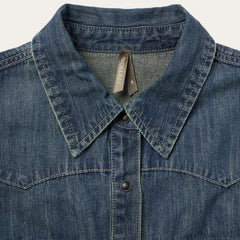 Dirty Denim Boyfriend Fit Shirt Blue | Stetson