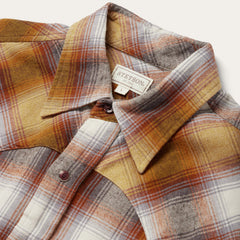 Rust Plaid Flannel Western Shirt Brown | Stetson
