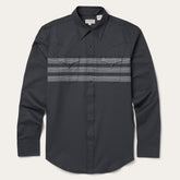 Border Stripe Twill Western Shirt Black | Stetson