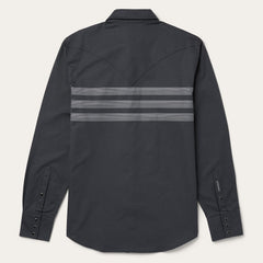 Border Stripe Twill Western Shirt Black | Stetson