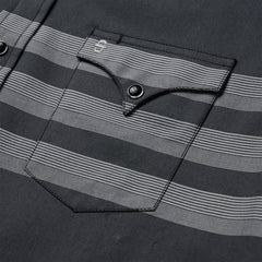 Border Stripe Twill Western Shirt Black | Stetson