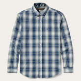 Crystal Plaid Button Down Shirt Blue | Stetson