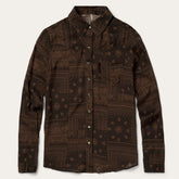 Patchwork Bandana Print Shirt Brown | Stetson