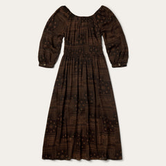 Patchwork Bandana Print Dress Brown | Stetson