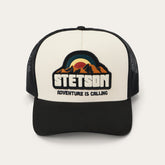 Mountain Sunset Trucker Cap Off White / Black | Stetson