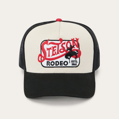Rodeo Patch Trucker Cap Off White / Black | Stetson