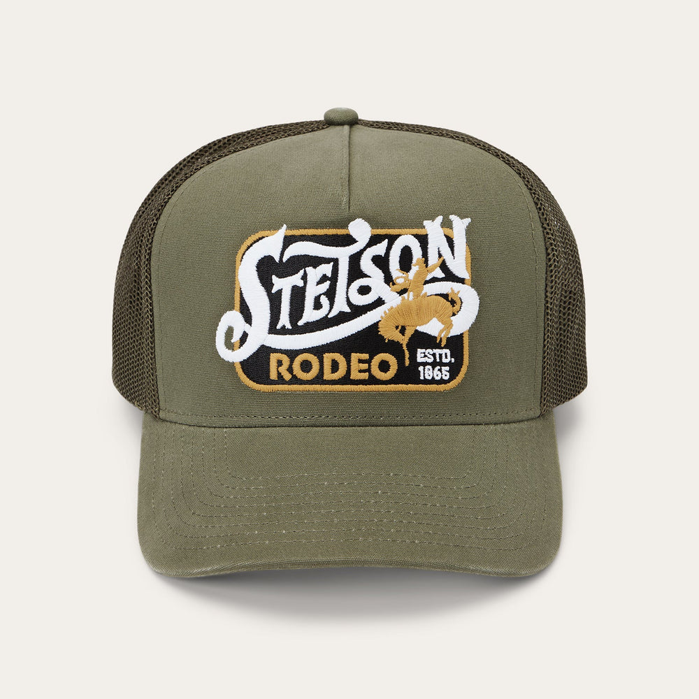 Rodeo Patch Trucker Cap Olive | Stetson