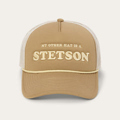 My Other Hat Is A Stetson Trucker Cap Tan | Stetson
