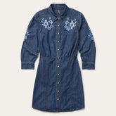 Dark Blue Denim Shirt Dress Blue | Stetson