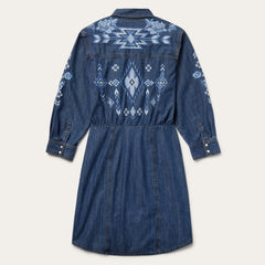 Dark Blue Denim Shirt Dress Blue | Stetson