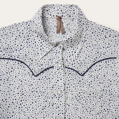 Stars Print Western Shirt White | Stetson