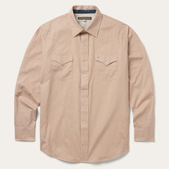 Diamond Print Western Shirt Orange | Stetson