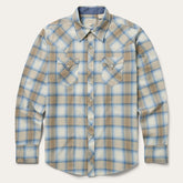 Sand Plaid Dobby Western Shirt Brown | Stetson