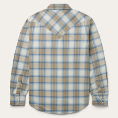 Sand Plaid Dobby Western Shirt Brown | Stetson