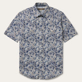 Greenspring Paisley Short Sleeve Western Shirt Blue | Stetson