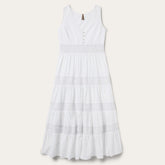 White Cotton Lawn Sleeveless Dress White | Stetson