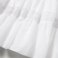 White Cotton Lawn Sleeveless Dress White | Stetson