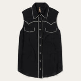 Black Sleeveless Western Shirt Black | Stetson