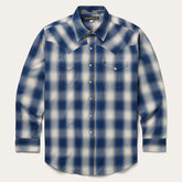 Blue Ombre Plaid Western Shirt Blue | Stetson