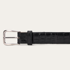 Caiman Western Tab Belt - 1 1/4" Width Black Classic | Stetson