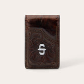 Tooled Embossed Croco Money Clip Brown | Stetson
