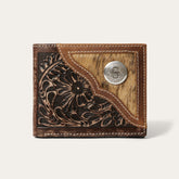Hair-On-Hide Concho Bi-Fold Wallet Vintage Brown | Stetson