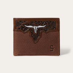 Steer Head Bi-Fold Wallet Brown | Stetson