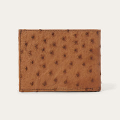 Ostrich Bi-Fold Wallet Antique Cognac | Stetson