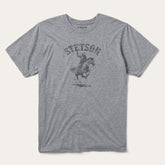 Bronco Rider Graphic Tee Grey | Stetson
