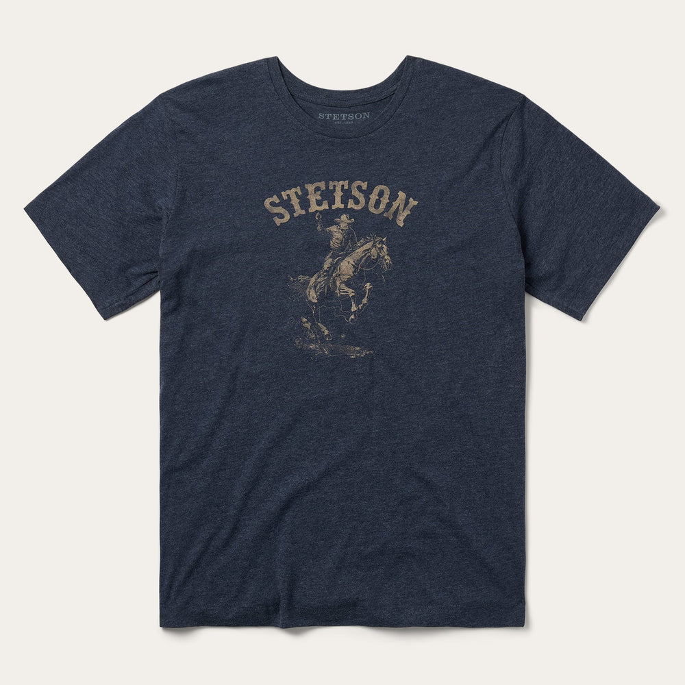 Bronco Rider Graphic Tee Blue | Stetson