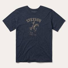 Bronco Rider Graphic Tee Blue | Stetson
