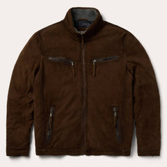 Suede Moto Jacket Brown | Stetson