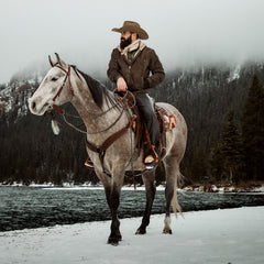 Suede Hooded Jacket Brown | Stetson