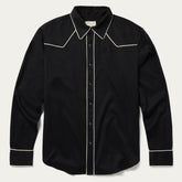 Vintage Piped Western Shirt Black | Stetson