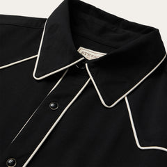 Vintage Piped Western Shirt Black | Stetson