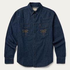 Boot Stitch Raw Denim Shirt Blue | Stetson