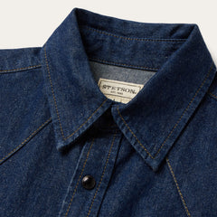 Boot Stitch Raw Denim Shirt Blue | Stetson