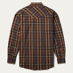Brushed Flannel Western Shirt Brown | Stetson