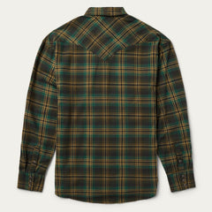 Brushed Flannel Western Shirt Green | Stetson