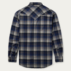 Brushed Flannel Western Shirt Blue | Stetson